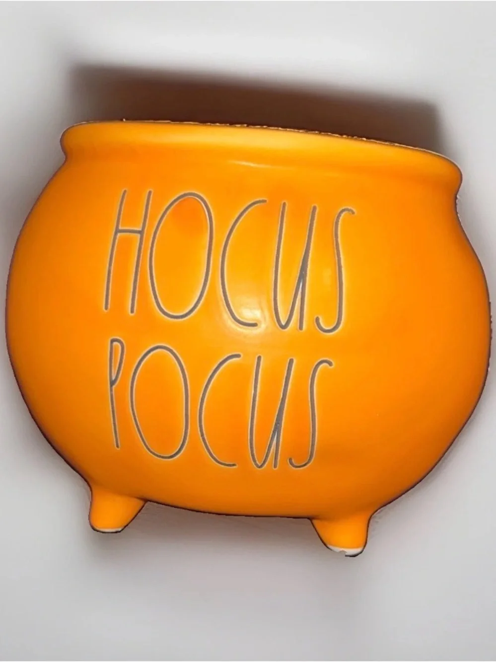 Hocus Pocus Orange Ceramic Cauldron Canister